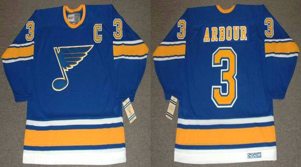 2019 Men St.Louis Blues #3 Arbour blue CCM NHL jerseys